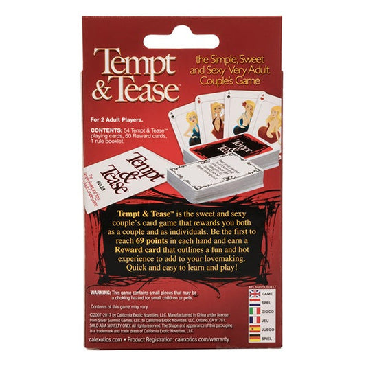 CalExotics Tempt & Tease Couple's Card Game