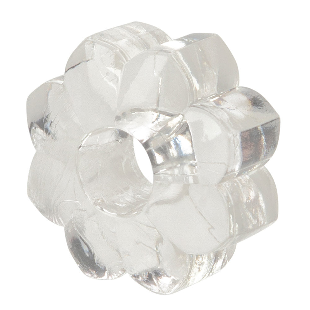 Basic Essentials Cock Ring Set of 4 - Clear
