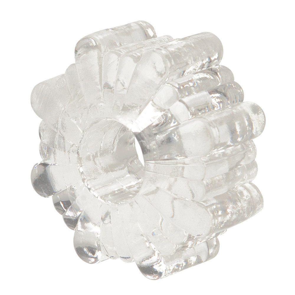 Basic Essentials Cock Ring Set of 4 - Clear