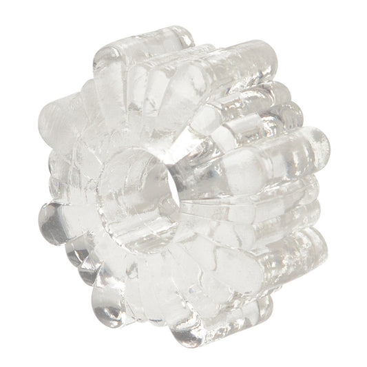 Basic Essentials Cock Ring Set of 4 - Clear
