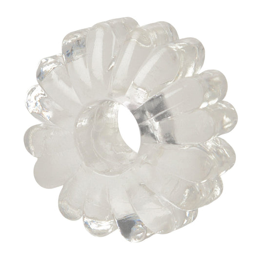 Basic Essentials Cock Ring Set of 4 - Clear