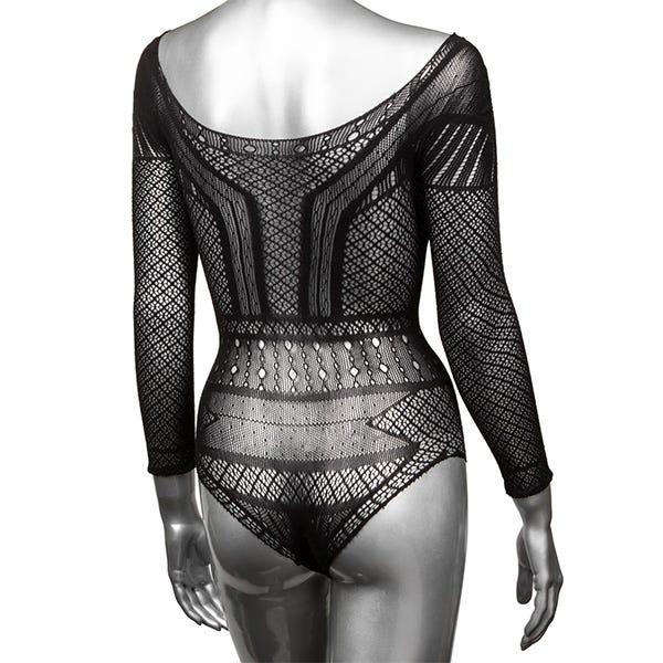 Scandal Off The Shoulder Mesh Lace Bodysuit
