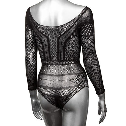 Scandal Off The Shoulder Mesh Lace Bodysuit