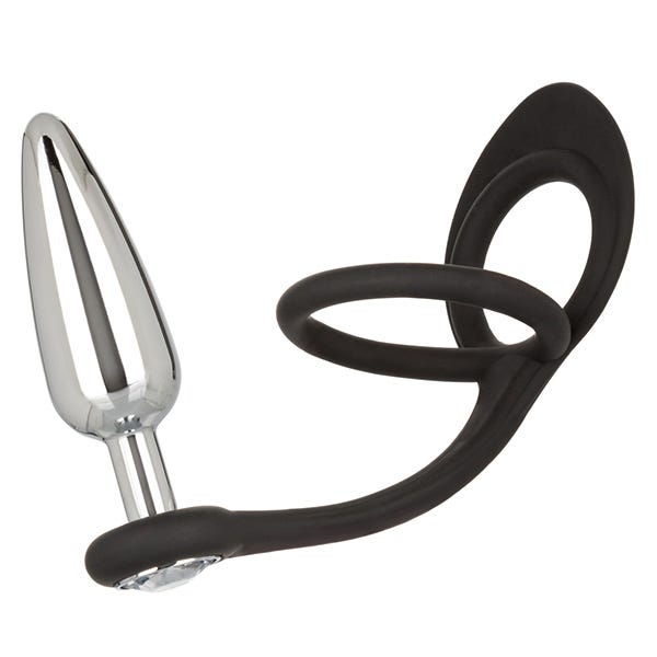 CalExotics Star-F Sparkling Gem Slim Butt Plug and Dual Penis Enhance
