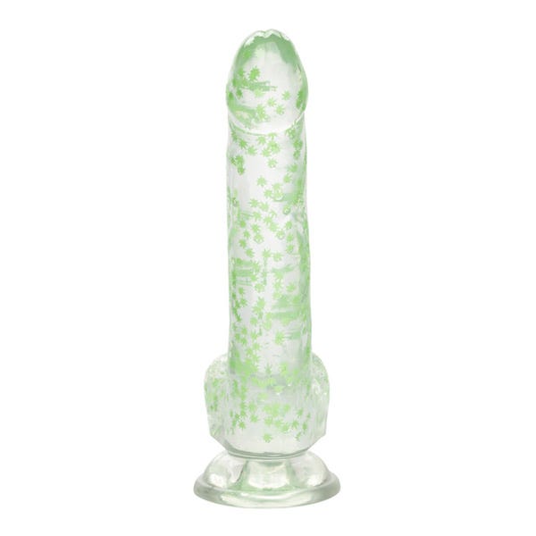 CalExotics Naughty Bits I Leaf Dick Glow-in-the-Dark Weed Leaf Dong