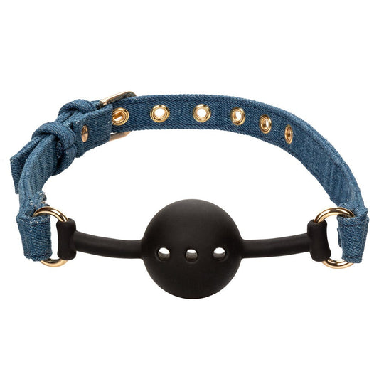 CalExotics Ride 'Em Premium Denim Collection Ball Gag