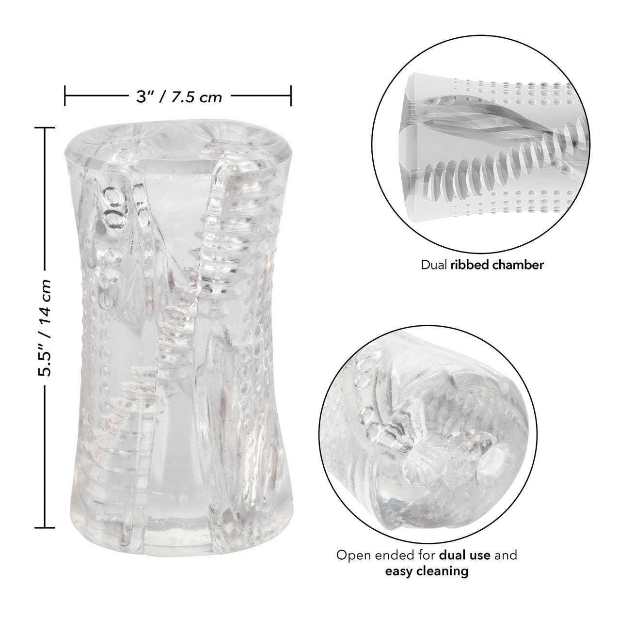 CalExotics Cyclone Dual Ribbed Stroker
