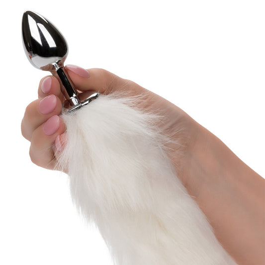CalExotics Running Wild White Tail Butt Plug