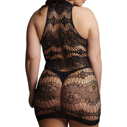 Le Desir Criss Cross Neck Mini Dress - Black Queen Size