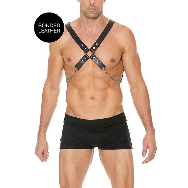 Ouch Chain Harness OS Black
