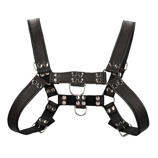 Ouch Chest Bonded Leather Bulldog Harness