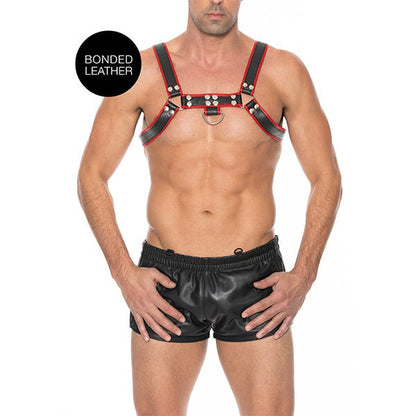 Ouch Chest Bonded Leather Bulldog Harness