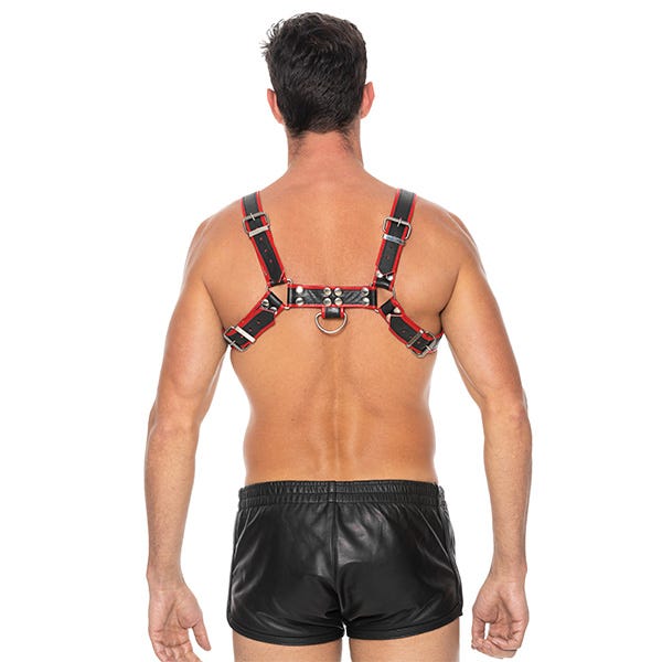 Ouch Chest Bonded Leather Bulldog Harness