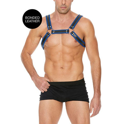 Ouch Buckle Bonded Leather Bulldog Harness