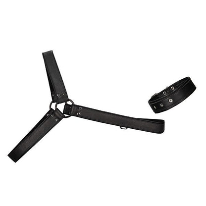 Ouch! Bonded Leather Gladiator Harness with Armband