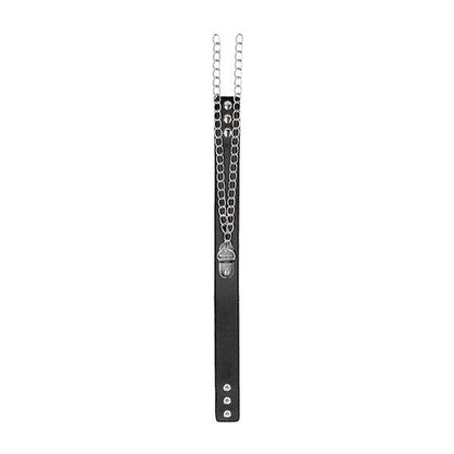 Ouch Black & White Bonded Leather Collar and Wrist Cuff