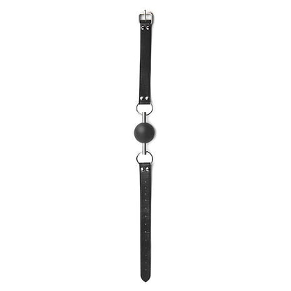 Ouch Black & White Solid Ball Gag Leather Straps
