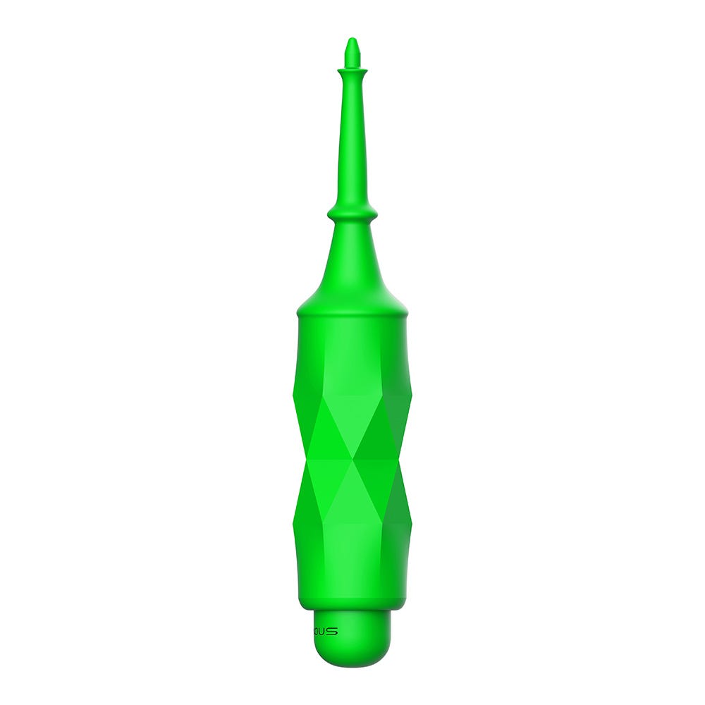 Luminous Circe Ultra Soft Silicone 10-Speed Tickler Tip Bullet Vibrator - Green