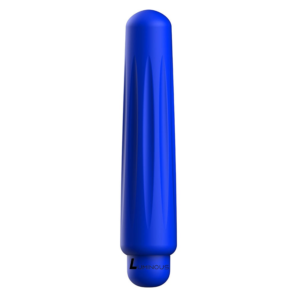 Luminous Delia Ultra Soft Silicone 10-Speed Round Tip Bullet Vibrator - Blue