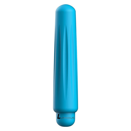 Luminous Delia Ultra Soft Silicone 10-Speed Round Tip Bullet Vibrator - Turquoise