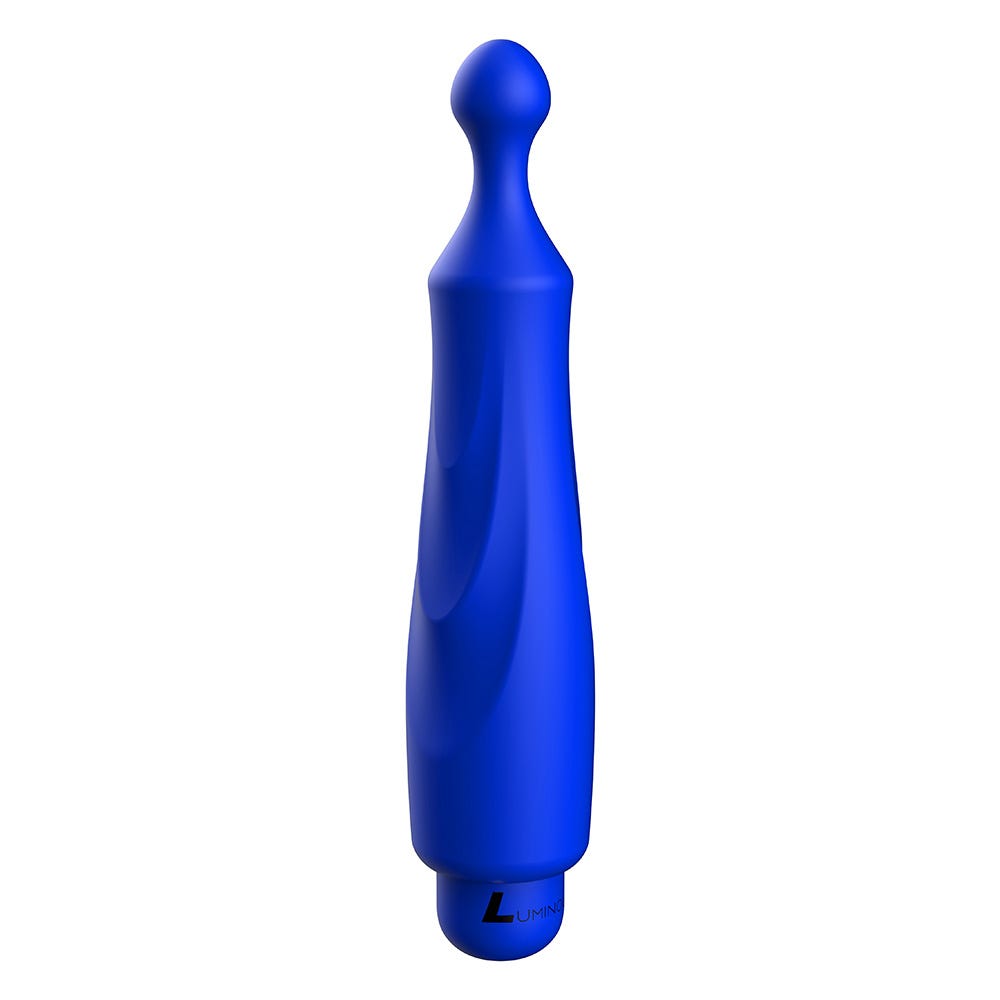 Luminous Dido Ultra Soft Silicone 10-Speed Round Tip Bullet Vibrator - Blue
