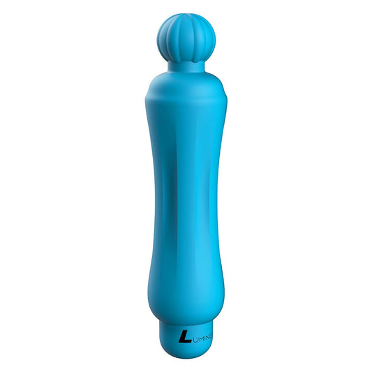 Luminous Demi Ultra Soft Silicone 10-Speed Round Tip Bullet Vibrator - Turquoise