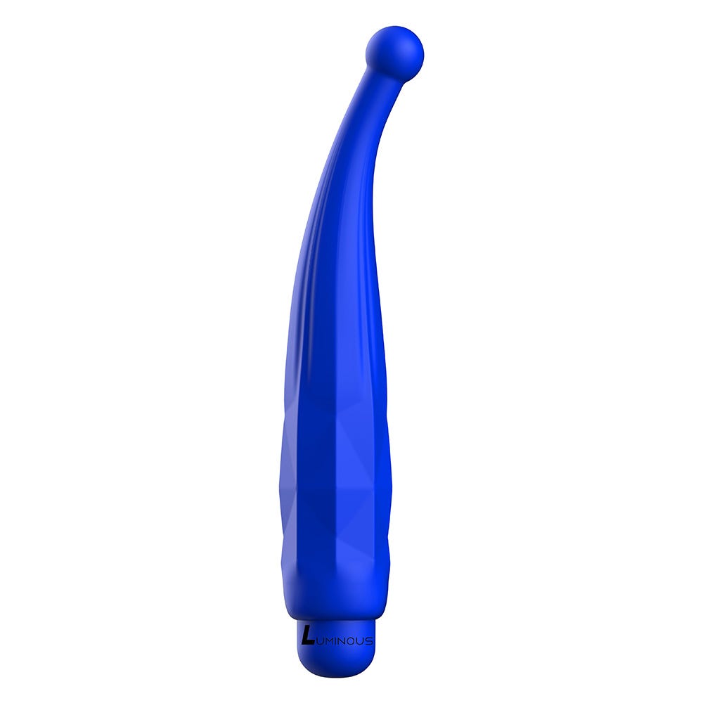 Luminous Lyra Ultra Soft Silicone 10-Speed Round Tip Bullet Vibrator - Blue