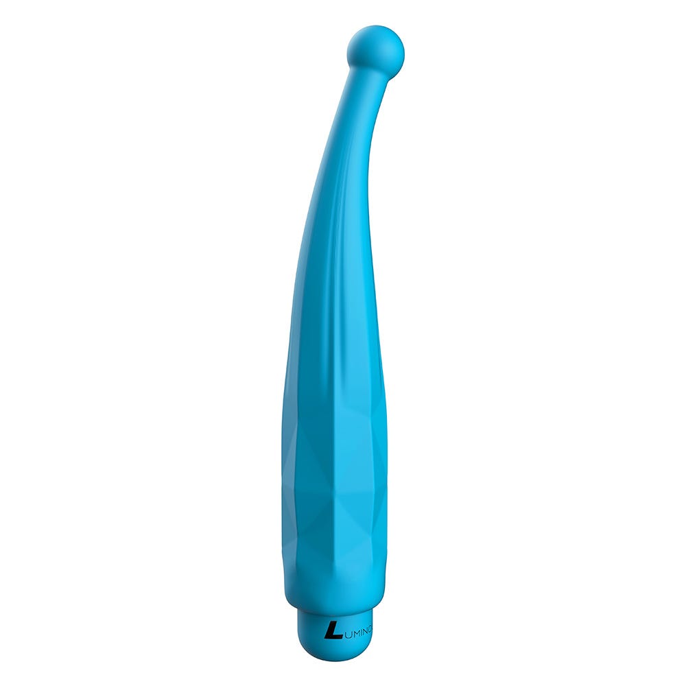 Luminous Lyra Ultra Soft Silicone 10-Speed Round Tip Bullet Vibrator - Turquoise