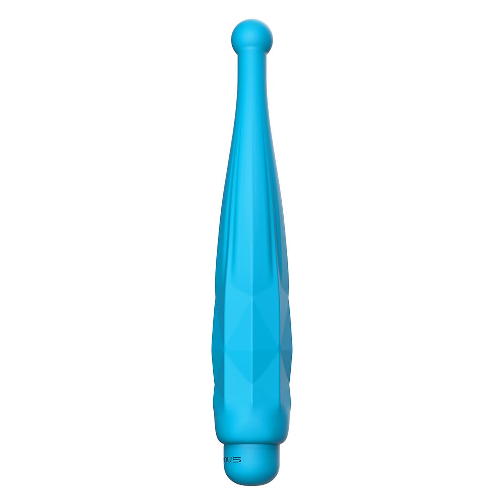 Luminous Lyra Ultra Soft Silicone 10-Speed Round Tip Bullet Vibrator - Turquoise