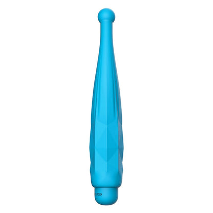 Luminous Lyra Ultra Soft Silicone 10-Speed Round Tip Bullet Vibrator - Turquoise