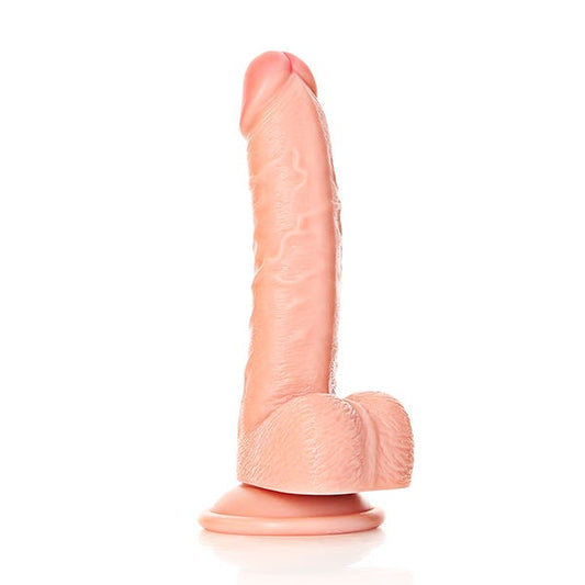Realrock 7-inch Curved Realistic Dildo with Balls