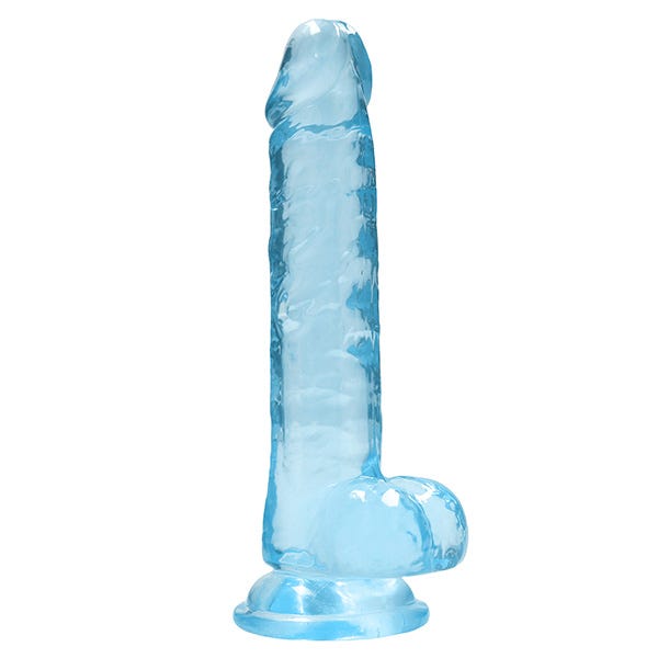RealRock 7-Inch Crystal Clear Dildo with Balls