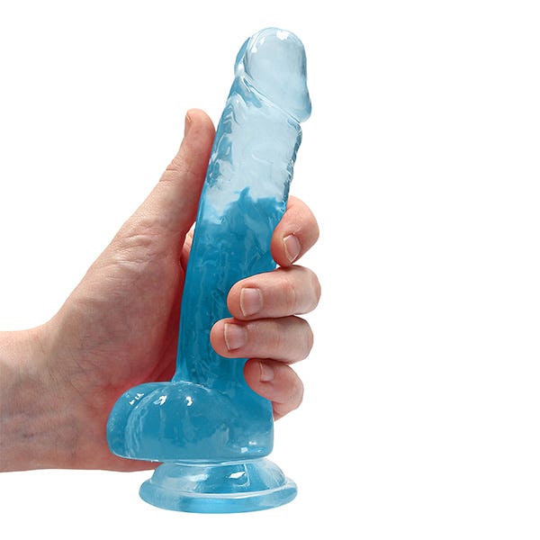 RealRock 7-Inch Crystal Clear Dildo with Balls