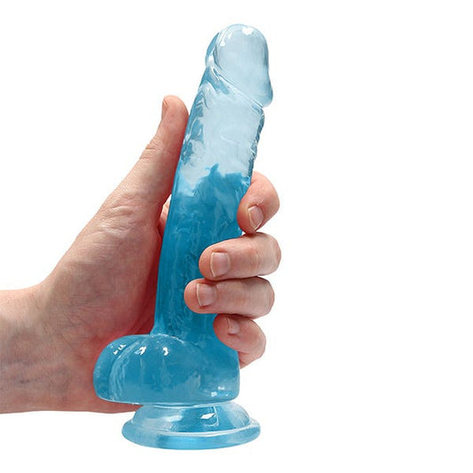 RealRock 7-Inch Crystal Clear Dildo with Balls