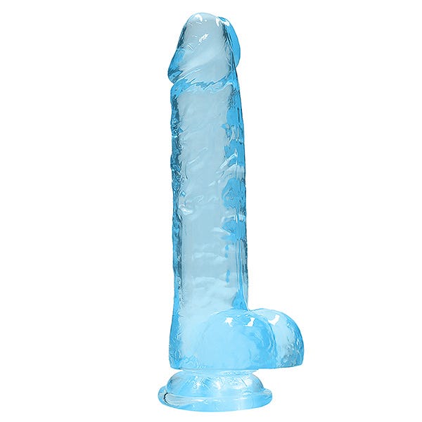 RealRock 8-inch Crystal Clear Dildo with Balls