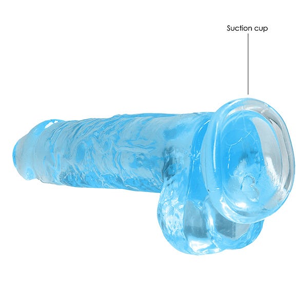 RealRock 8-inch Crystal Clear Dildo with Balls