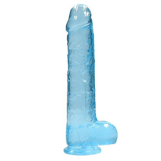 RealRock 9-inch Crystal Clear Dildo with Balls