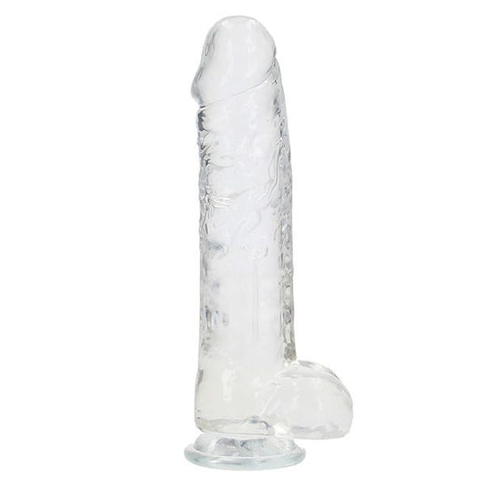RealRock 10-Inch Crystal Clear Dildo with Balls