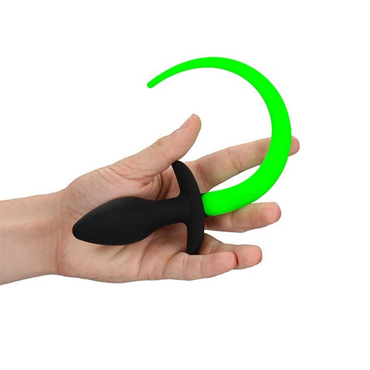 Ouch! Glow In The Dark Puppy Tail Butt Plug