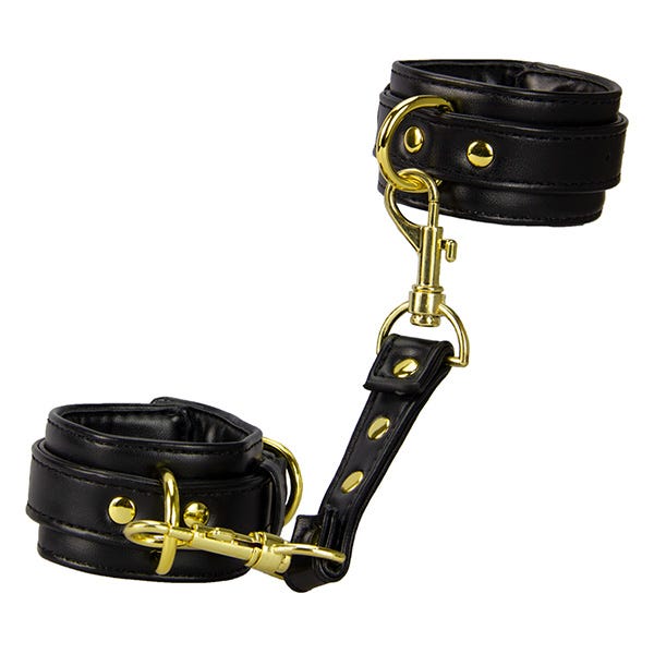Love In Leather Wrist Cuffs with Metal Detail