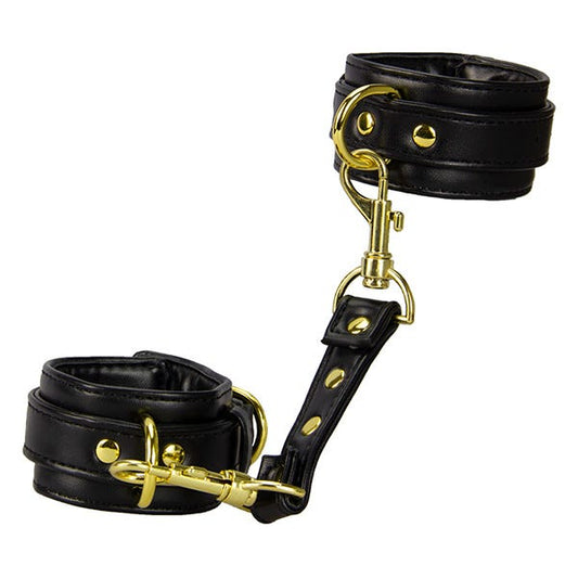 Love In Leather Wrist Cuffs with Metal Detail