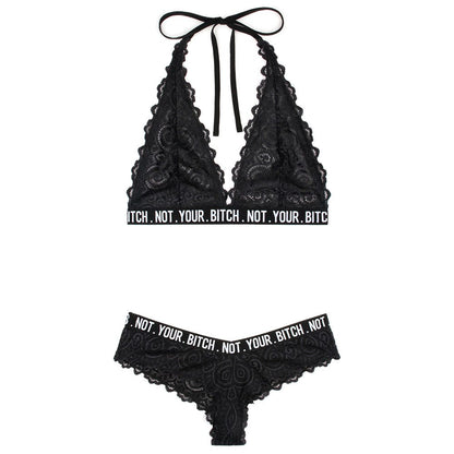 Fantasy Lingerie Vibes Not Your Bitch Bra & Panty Set