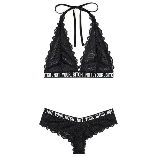 Fantasy Lingerie Vibes Not Your Bitch Bra & Panty Set