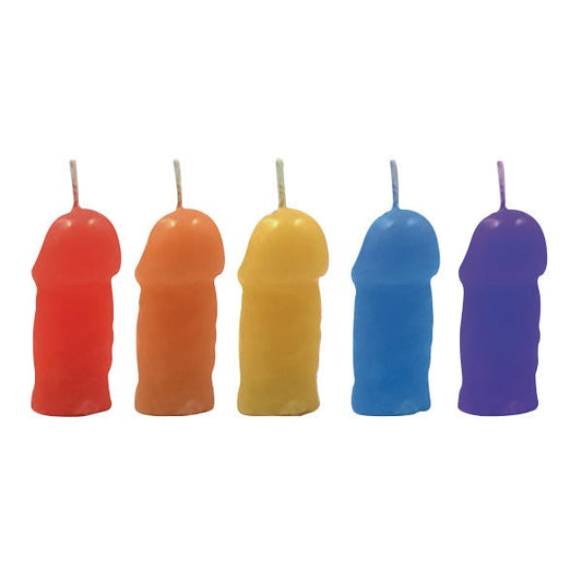 Hott Products Rainbow Pecker Party Candle 5-Pack