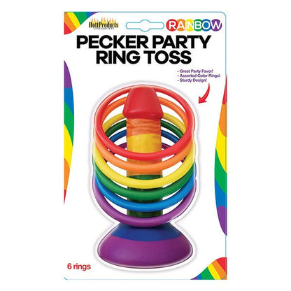 Hott Products Rainbow Pecker Party Ring Toss