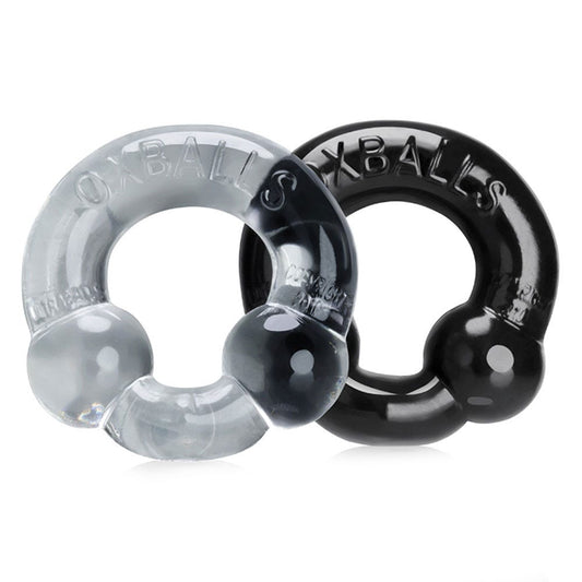 Oxballs Ultraballs 2- Piece Cockring Set Black & Clear