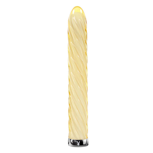 Playboy Pleasure Twist of Fate Glass Vibrator
