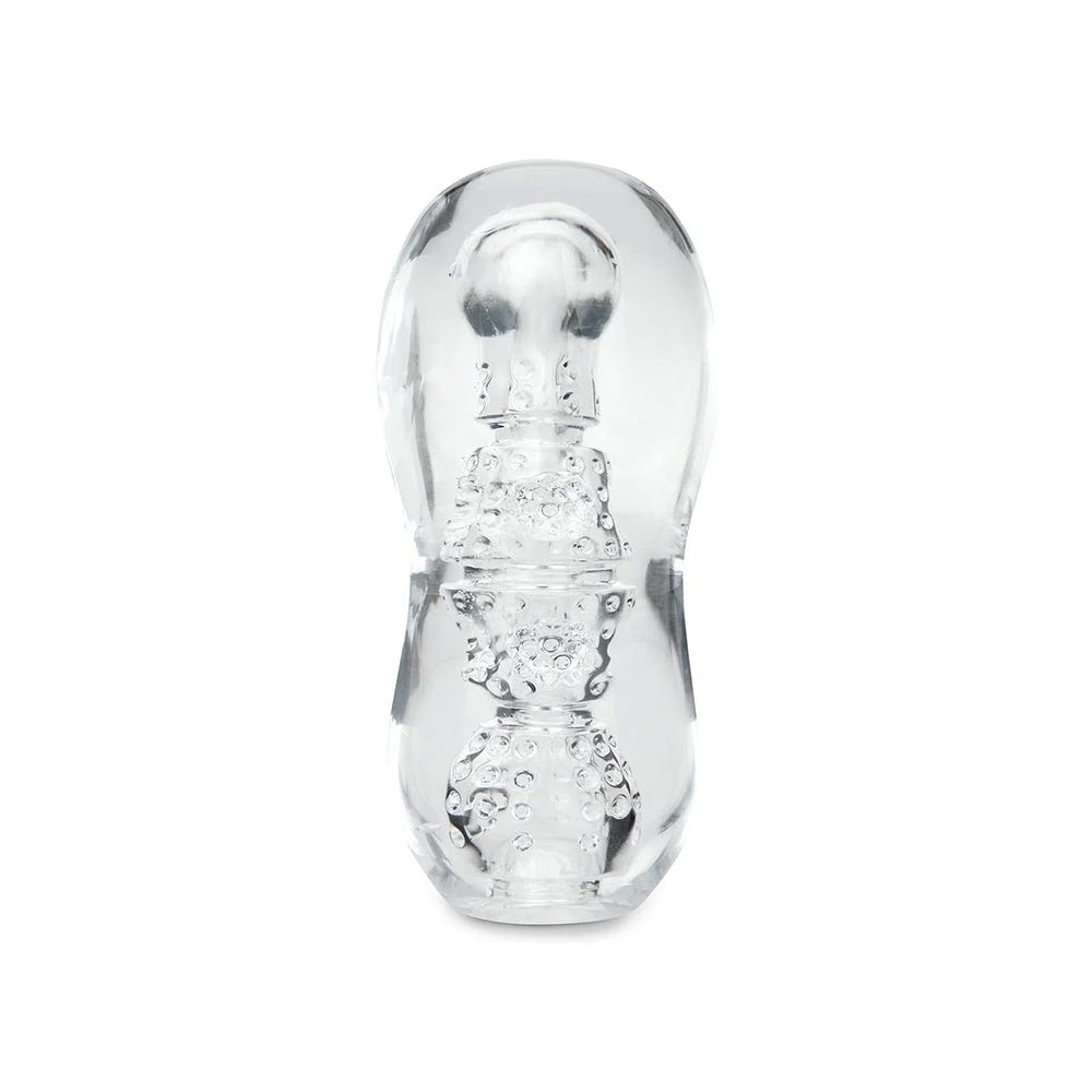 Zolo Gripz Dotted Squeezable Clear Stroker