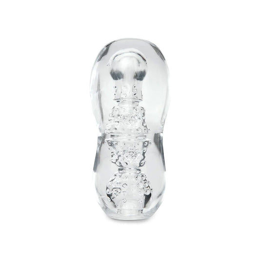 Zolo Gripz Dotted Squeezable Clear Stroker