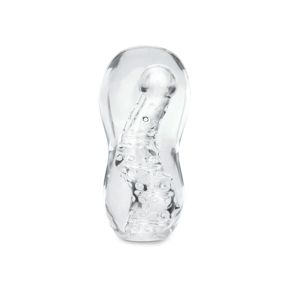 Zolo Gripz Wavy Squeezable Clear Stroker
